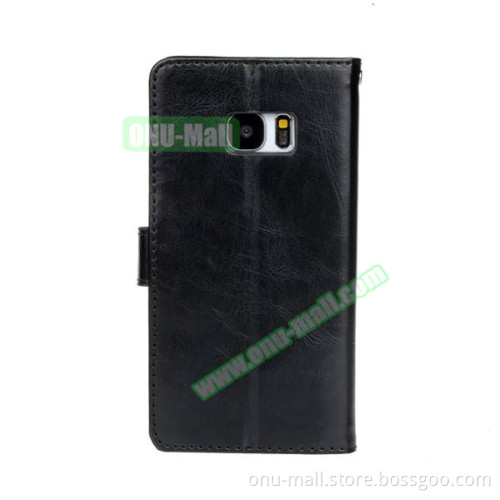 Amazon Top Selling Leather Flip Case for Samsung Galaxy S7 Case Wallet